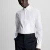 Calvin Klein Chemise Slim De Smoking En Popeline élastique
