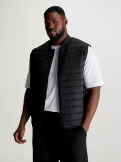 Calvin Klein Veste Sans Manches Matelassée Grande Taille En Nylon Froissé
