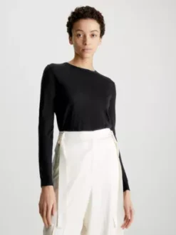 Calvin Klein Pull Slim En Laine Mérinos