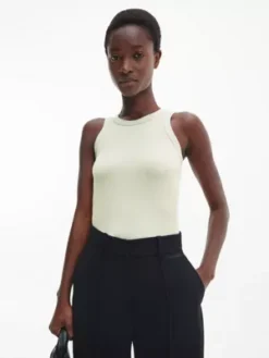 Calvin Klein Débardeur Skinny Côtelé Et Ajusté