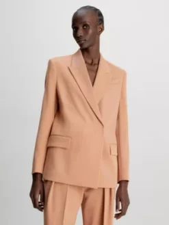 Calvin Klein Blazer En Sergé De Laine Mélangé