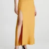 Calvin Klein Jupe Longue Slim En Satin