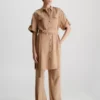 Calvin Klein Robe-chemise Relaxed En Lin Et Tencel