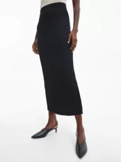 Calvin Klein Jupe Longue Slim Moulante