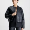 Calvin Klein Blouson Bomber En Cuir