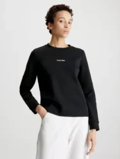 Calvin Klein Sweat-shirt En Coton Avec Micro-logo