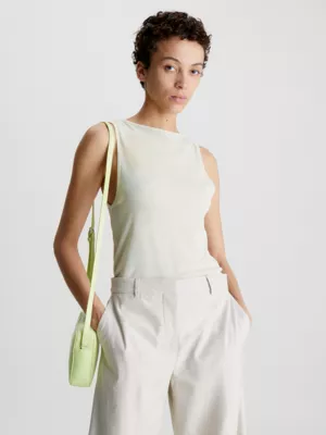Calvin Klein Débardeur Slim En Crêpe De Jersey