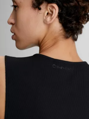 Calvin Klein Robe-débardeur Silm Côtelée – Image 4