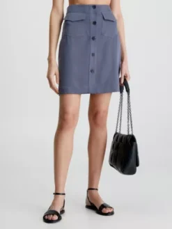 Calvin Klein Jupe Droite Boutonnée En Lyocell