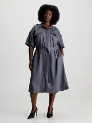 Calvin Klein Robe-chemise Relaxed Grande Taille