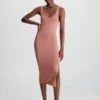 Calvin Klein Robe Moulante Slim Côtelée