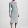 Calvin Klein Robe Longueur Midi Slim Côtelée