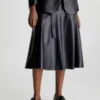 Calvin Klein Jupe Trapèze Longueur Midi En Cuir