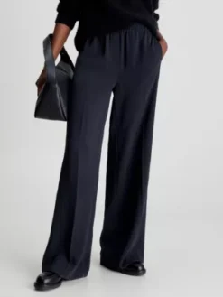 Calvin Klein Pantalon En Sergé à Taille élastique
