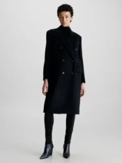 Calvin Klein Manteau à Double Boutonnage En Laine