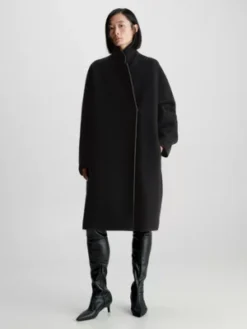 Calvin Klein Manteau Oversize En Laine Bouclée