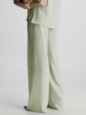 Calvin Klein Pantalon à Jambes Larges En Sergé Structuré – Image 3