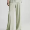 Calvin Klein Pantalon à Jambes Larges En Sergé Structuré