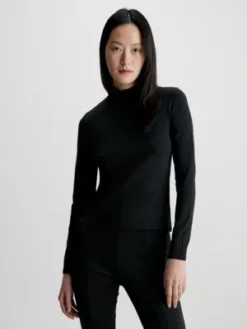 Calvin Klein Haut Slim à Col Cheminée En Modal