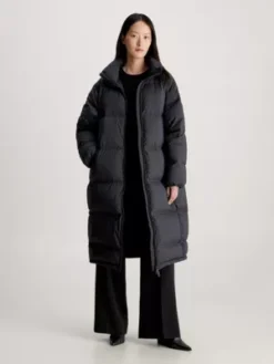 Calvin Klein Manteau Long Sans Coutures En Duvet
