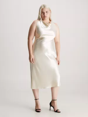 Calvin Klein Robe Dos-nu Slim En Satin â Image 2