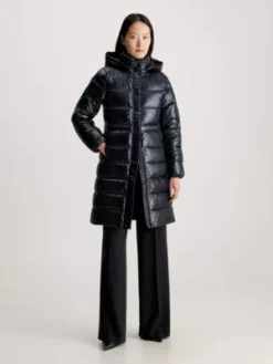 Calvin Klein Manteau Slim Matelassé à Cordon De Serrage