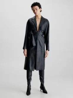 Calvin Klein Trench En Cuir Cintré