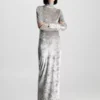 Calvin Klein Robe à Col Cheminée En Velours