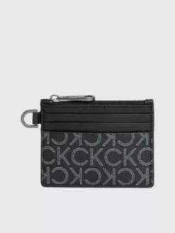 Calvin Klein Porte-cartes Zippé Avec Logo