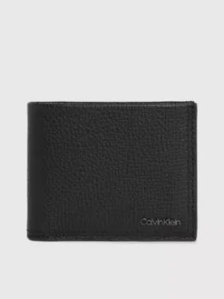 Calvin Klein Portefeuille Fin En Cuir Anti-RFID
