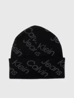 Calvin Klein Bonnet En Coton Entièrement Orné De Logos
