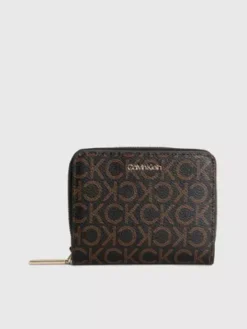 Calvin Klein Portefeuille Zippé Avec Logo En Matière Recyclée