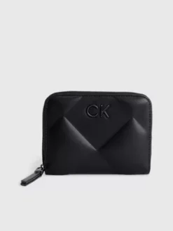 Calvin Klein Portefeuille Anti-RFID Zippé Et Matelassé
