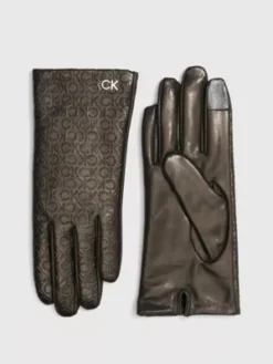 Calvin Klein Gants En Cuir Gaufré