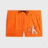 Calvin Klein Short De Bain Court Avec Cordon De Serrage - CK Monogram