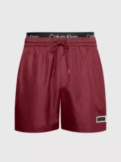 Calvin Klein Short De Bain Avec Double Ceinture - Core Solids