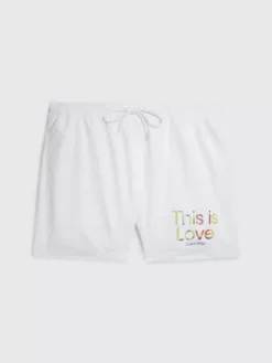 Calvin Klein Short De Bain Mi-long Avec Cordon De Serrage - Pride