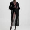 Calvin Klein Caftan De Plage En Maille Transparente