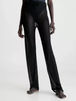 Calvin Klein Pantalon De Plage En Maille Transparente