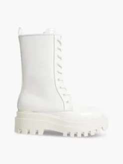 Calvin Klein Bottes En Cuir Avec Semelle Compensée