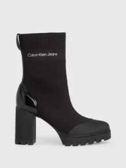 Calvin Klein Bottes En Maille à Semelle Compensée
